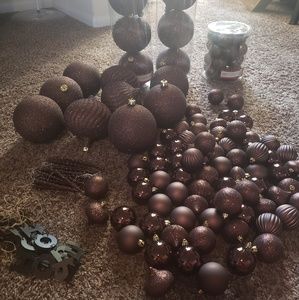 Christmas Tree ORNAMENTS Chocolate Brown